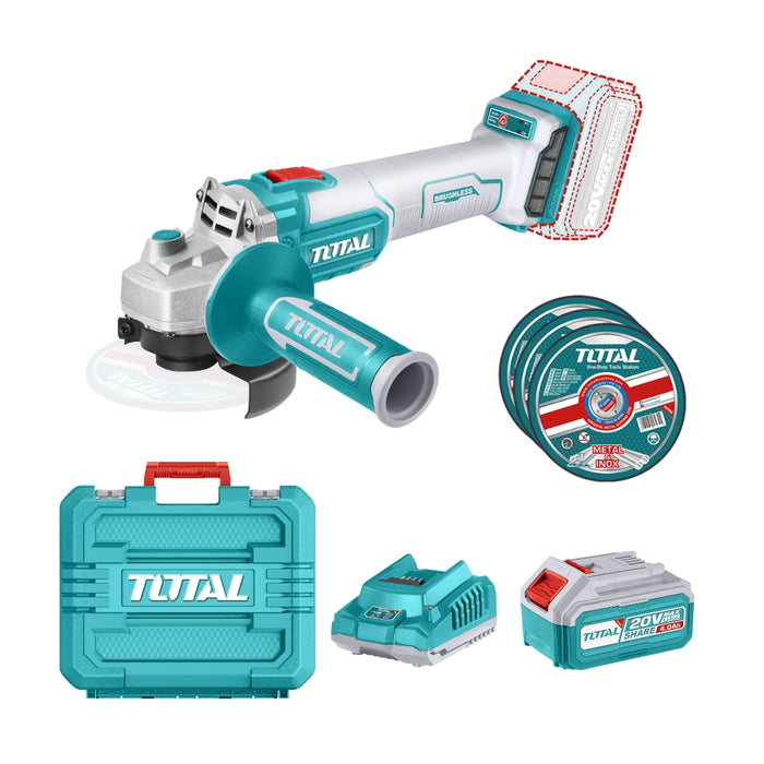 TOTALCordless20VAngleGrinderBrushless_4.0AhBattery_amp_Charger_700x700 Total Cordless angle grinder 900W 20V - Image 1