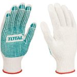 Total Knitted & PVC dots  gloves size:10 (xl)  per packet  (12pairs)