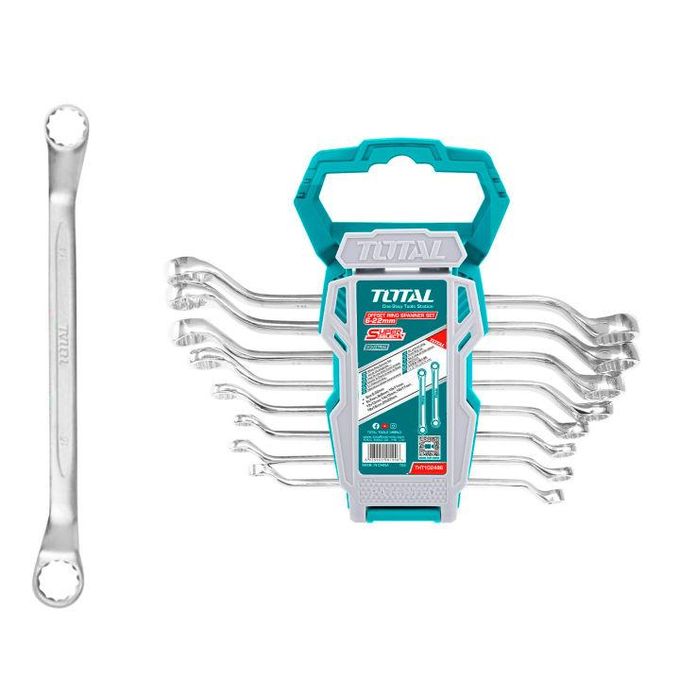 2 Total Offset ring spanner set size:6-22mm - Image 1