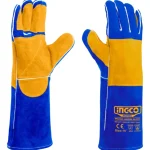 Ingco Welding leather gloves size:16 inch