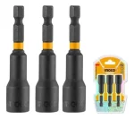 Ingco 3 Pcs impact magnetic nut set length: 65mm - Image 3
