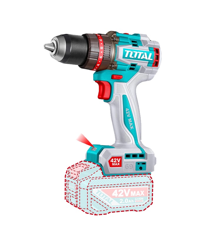taladro-percutor-42v-total-tidli426981-4-herramientaspergamino2 Total Compact Brushless Cordless Impact Drill 42v - Image 1