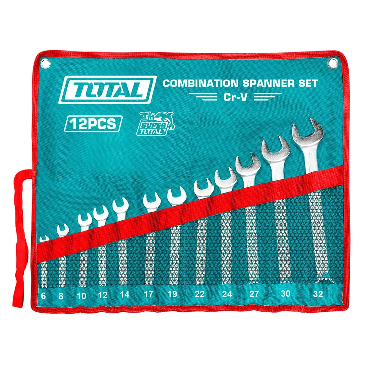 w=1200,h=1200,fit=pad Total 12 Pcs combination spanner set size:6-32mm - Image 1