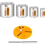 Ingco 6Pcs Carbide gritted hole saw set