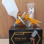 Dera Model H-827A professional HVLP (High Volume Low Pressure) gravity feed spray gun set
