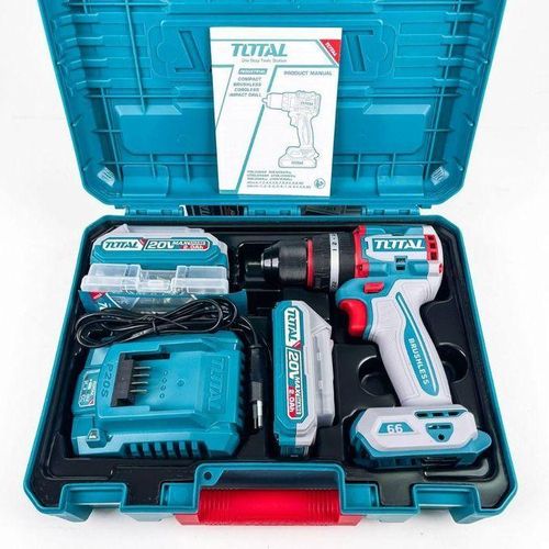 2 (2) Total TIDLI20668 Compact Brushless Cordless Impact Drill 66Nm 20V - Image 1