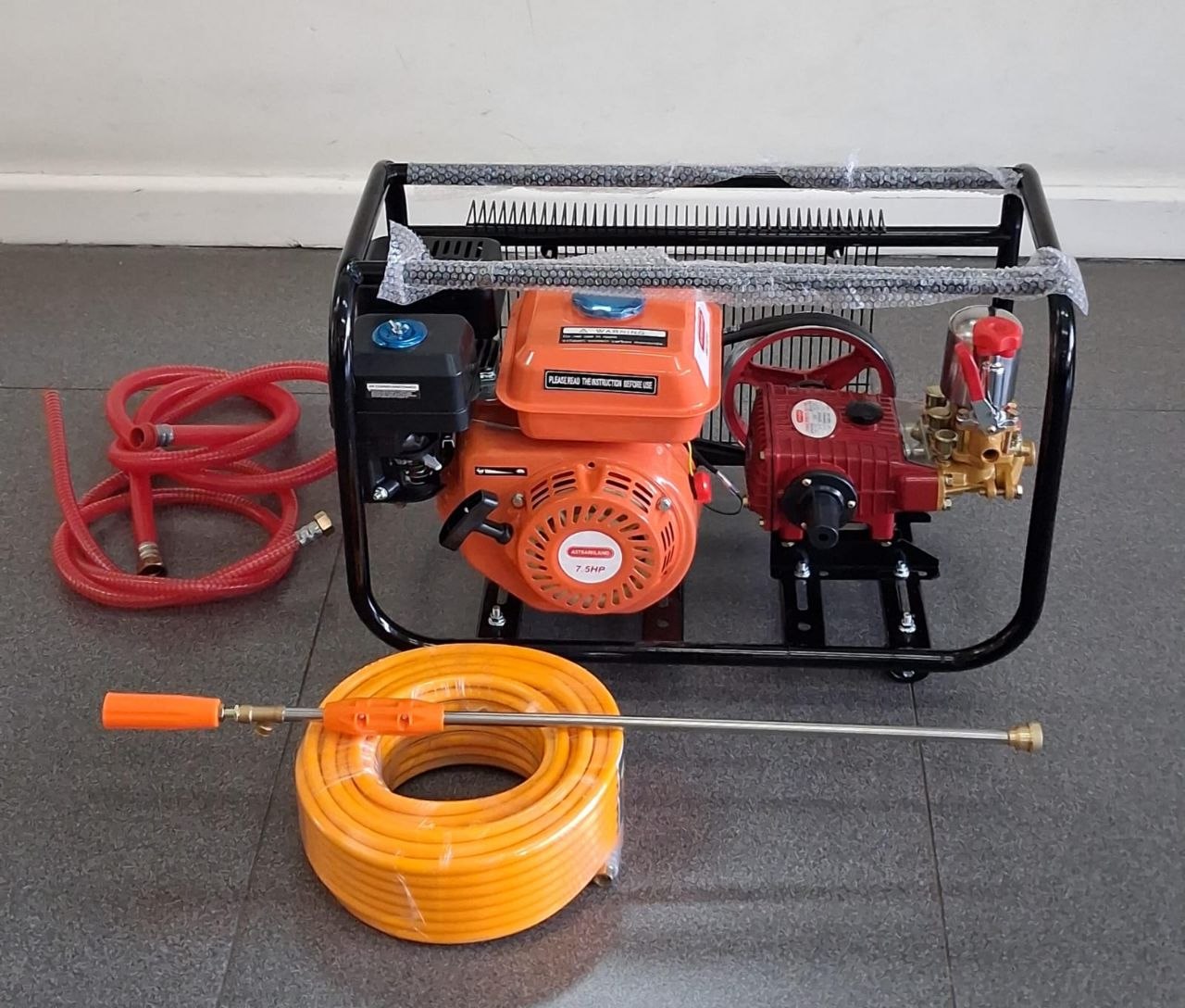 8c18a40f-44b1-4893-873d-422ce93eb6de Astramilano Trolley Sprayer Petrol 7.5hp engine With Hose Pipe - Image 1