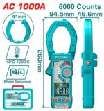 Total TMT7610001 Digital AC clamp meter 1200A 6000Counts - Image 3