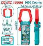 Total TMT7610002 DC/AC clamp meter 1200A 6000Counts - Image 2