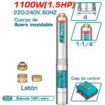 Total TWP511006 4" Deep well pump 1100W(1.5HP) Max.head:112m - Image 2