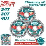 Total TAC236140 Ultra-thin TCT saw blade set 3Pcs - Image 2