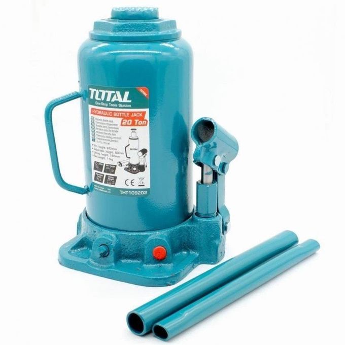1 (2) Total THT109202 Hydraulic bottle jack 20Ton With safety valve - Image 1
