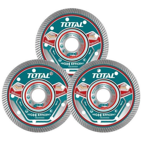 2 (4) Total TAC511153 Diamond disc set for cordless angle grinder 3pcs - Image 1