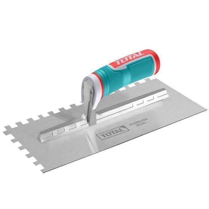 3 (1) Total THTT81286 Plastering trowel with teeth(Plastic handle) Size:280x130mm - Image 1