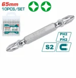 Total TAC16PH233 Screwdriver bits PH2, 65mm,10pcs/set Double end bits - Image 2