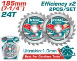 Total TAC2331853 Ultra-thin TCT saw blade set 2 Pcs - Image 2