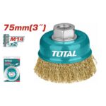 Total TAC31031 Wire cup brush 75mm, 3" - Image 3