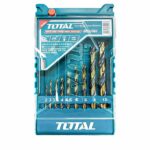 Total TACSD0095 9PCS HSS twist drill bits set