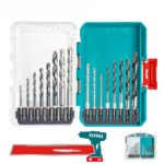 Total TACSDL11606 16 Pcs metal, multifunction drill, and wood drill bits set