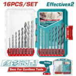 Total TACSDL11608 16 Pcs metal, masonry and wood drill bits set - Image 3