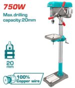 Total TDP207505 Drill press 750W 20mm - Image 3