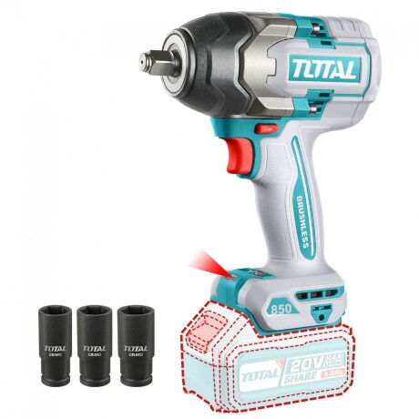 TOTAL-Cordless-Impact-Wrench-TIWLI2085 Total TIWLI2085 Cordless impact wrench 850Nm - Image 1