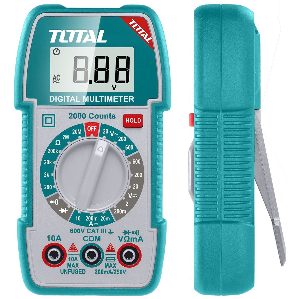 tester-multimetro-600v-2000-cuentas-tester-multimetro-600v-2000-cuentas Total TMT5360011 Digital multimeter 600V 2000 counts - Image 1
