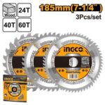 Ingco TSB51852153 TCT saw blades set (3 Pcs/set) - Image 2