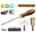Ingco AKSDFL1208 12 Pcs flexible shaft screwdriver set - Image 2