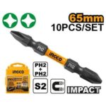 Ingco SDBIM21PH233 Impact Screwdriver bit PH2+PH2  65mm(2-9/16") 10pcs/set - Image 2