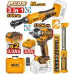 Ingco COSLI250981 Cordless 3 pcs combo kit - Image 3