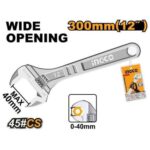Ingco HADW131122 Adjustable wrench 300mm(12") - Image 2