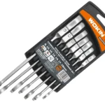Wokin 151907 7-piece flexible-head combination ratchet spanner set