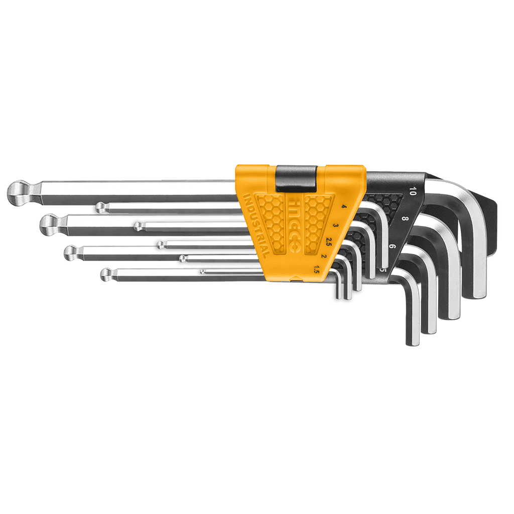 HHK12091-HHK12091-HEX-KEY Ingco HHK12091 Ball point hex key 9pcs - Image 1