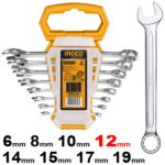 Ingco HKSPA1088 8Pcs Combination spanner set 6-19mm - Image 3