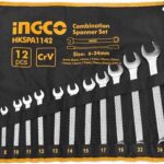 Ingco HKSPA1142 12pcs combination spanner set Size:6-24mm