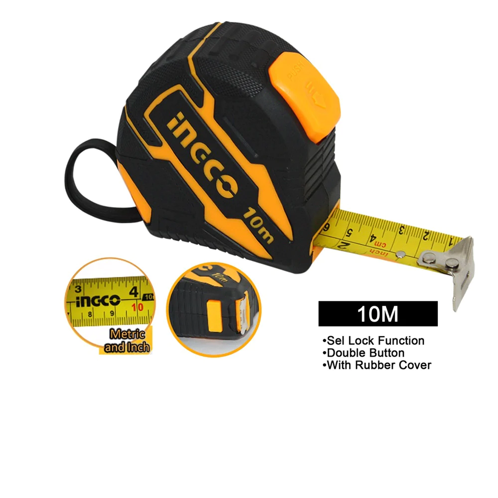 HSMT081025-IMG2_1024x Ingco HSMT081025 Steel measuring tape 10mx25mm - Image 1