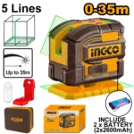 Ingco HLL306502 Self-leveling line laser range: 0~35m - Image 3