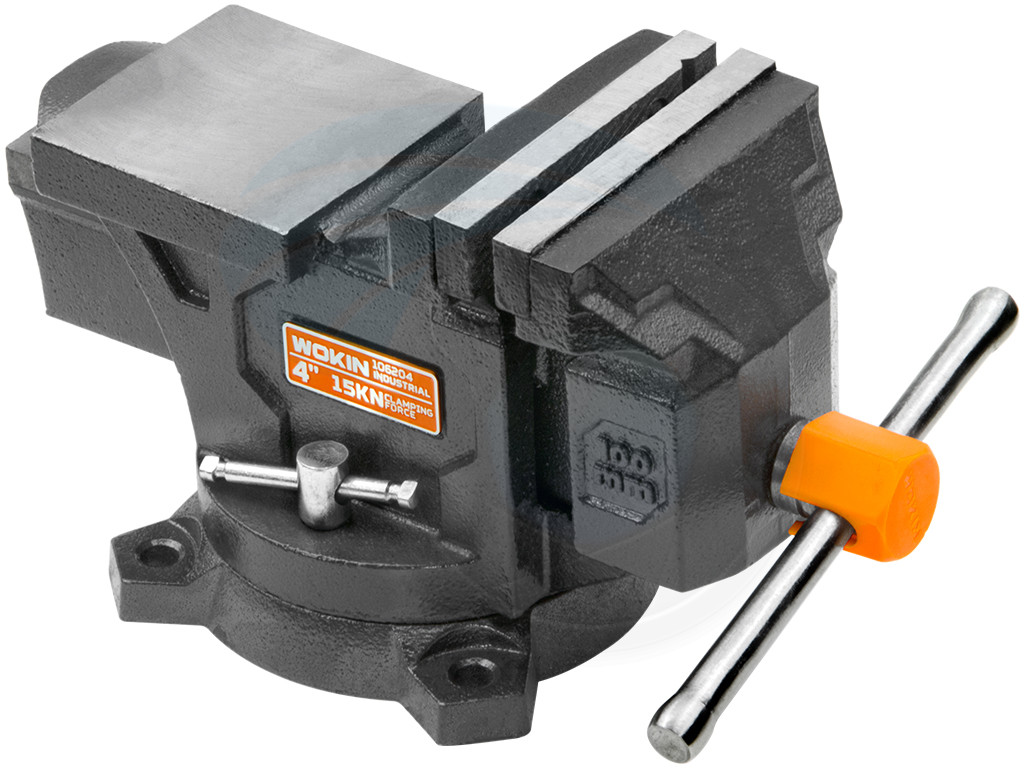Wokin Swivel Base Work Bench Table Vise Clamp 4inch 100mm with Anvil (1)-1024x768_0 Wokin Bench Vice (4" / 100 mm) - Image 1