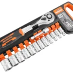 Wokin 14-piece 1/4-inch drive ratchet and socket set