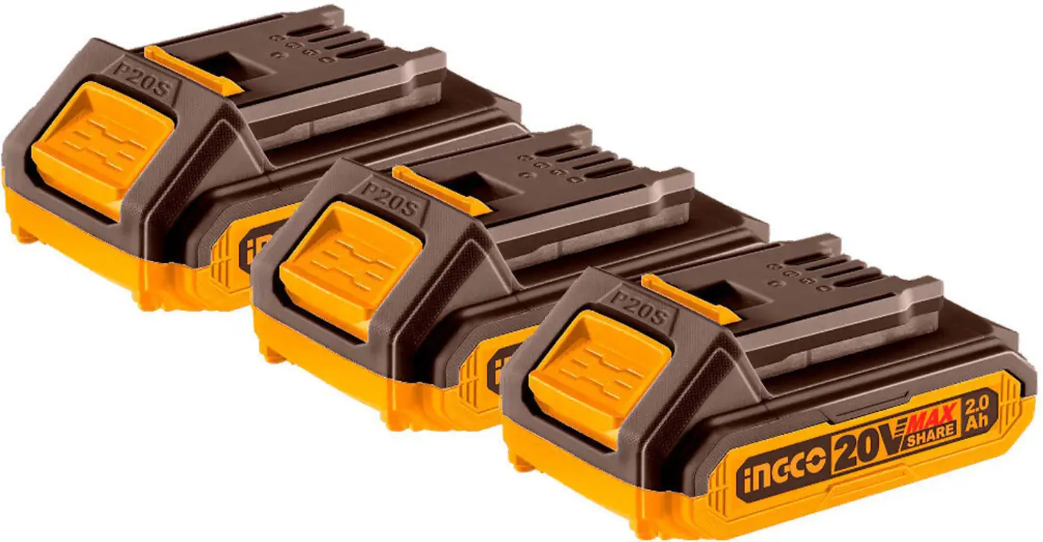 cosli240311-ingco-20-original-imahd3uydj3ergkz Ingco COSLI240311 P20S Lithium-Ion battery kit 2.0Ah x 3 - Image 1