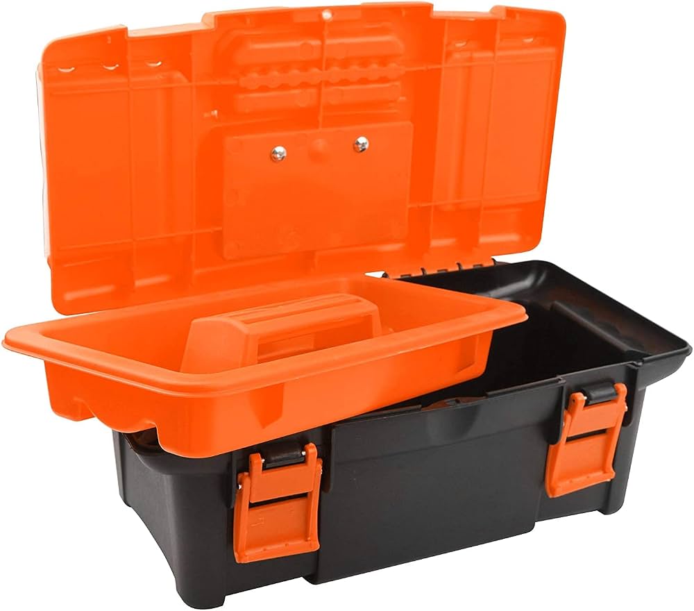 61LG2rmb+hL._AC_UF1000,1000_QL80_ Wokin 900012 12" Plastic Tool Box - Image 1