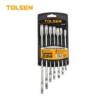 Tolsen 15229 7-Piece Fixed Head Combination Gear Ratchet Spanner Set - Image 2