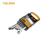 Tolsen 15259 7-Piece Flexible Head Combination Gear Ratchet Spanner Set - Image 2
