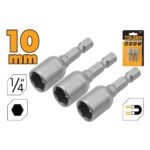 Tolsen 77825 3-Piece Magnetic Nut Socket Set (10mm) - Image 2