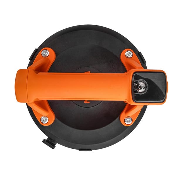 WOKIN-3.7V-Electric-Vacuum-Suction-Cup-with-orange-ergonomic-handle-and-black-suction-base Wokin 780058 Electric Vacuum Suction Cup 150 KG - Image 1