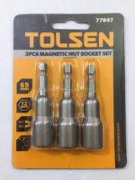 Tolsen 77847 3-Piece Magnetic Nut Socket Set (10mm) - Image 2