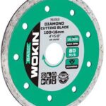 Wokin Continuous Rim Wet Diamond Cutting Disc (115 mm X 22.2mm).