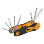 Tolsen 20069 8-piece pocket-sized folding Torx (star) key set