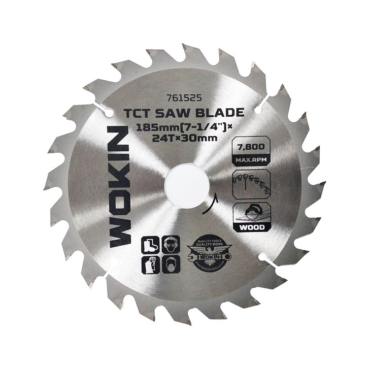 ss7s46yfqn2zcbg0pt71dfsivrfeejyk Wokin TCT Saw Blade for Wood185mm(7 ″)x24Tx30mm - Image 1